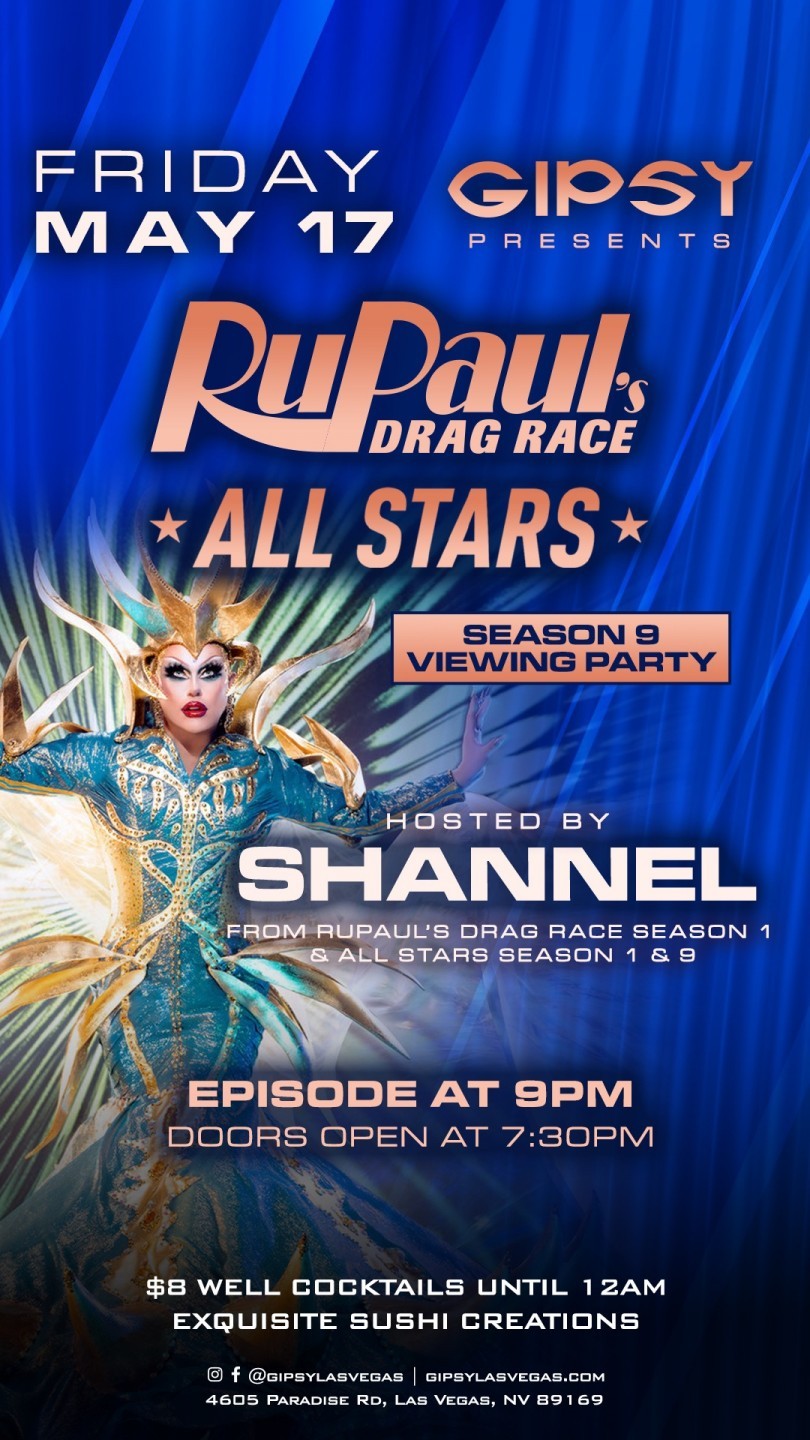 GIPSY PRESENTS  RUPAUL’S DRAG RACE ALL STARS VIEWING PARTY